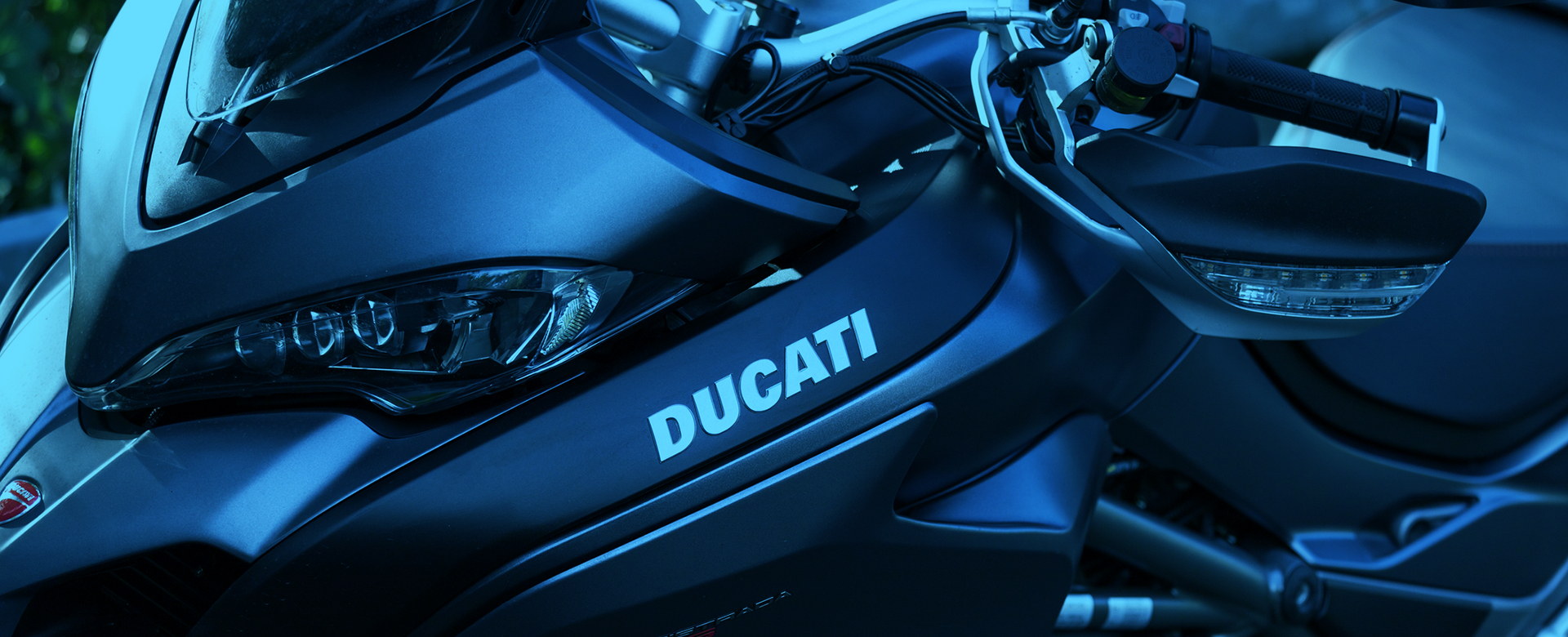Ducati motor bike in storage